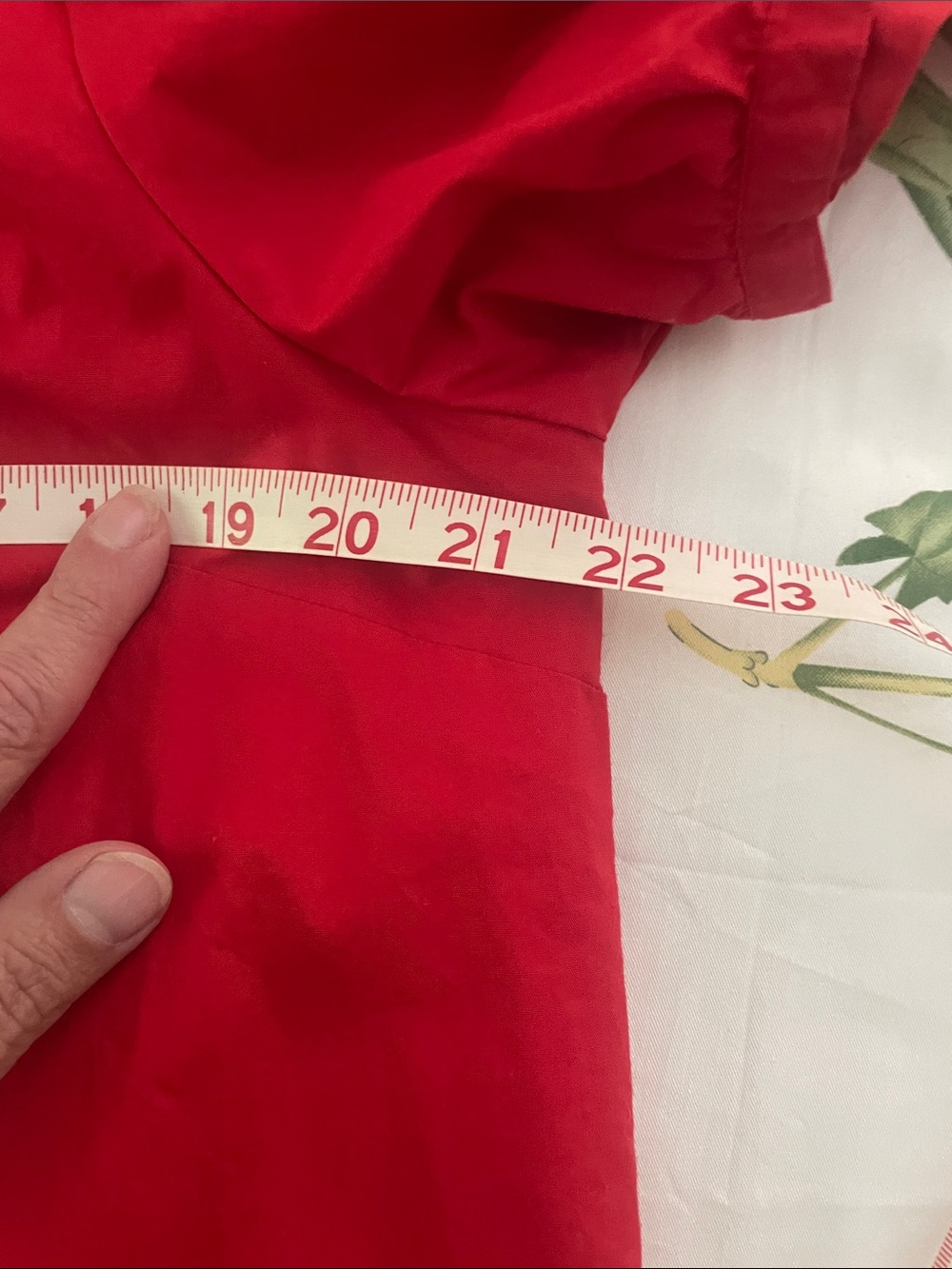 J. Crew Red Puff Sleeve Blouse - Picture 6 of 6